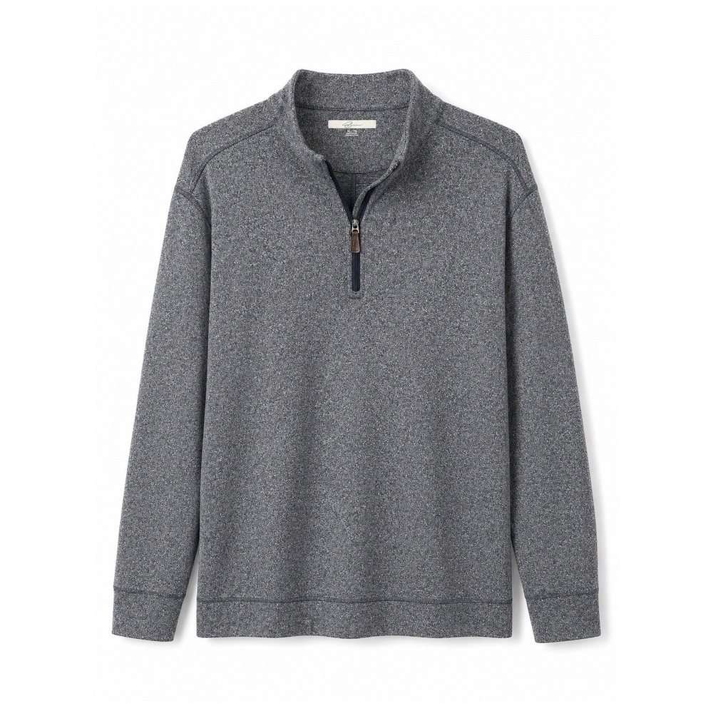 Greg Norman Men's XL Gray Golf 1/4  Zip Pullover Sweater Knit Performance Top